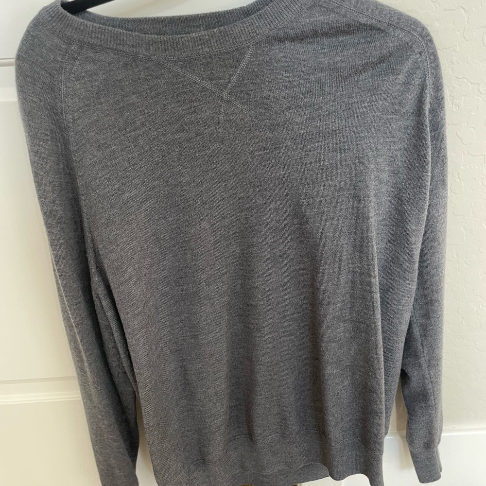 G/FORE Men's Charcoal Crewneck Sweater